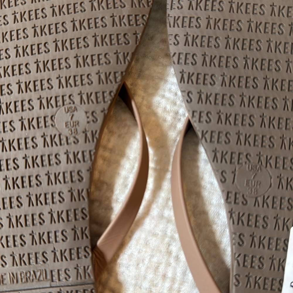 NWOT TKEES Lily Nudes Sandals with dust bag - Picture 8 of 12